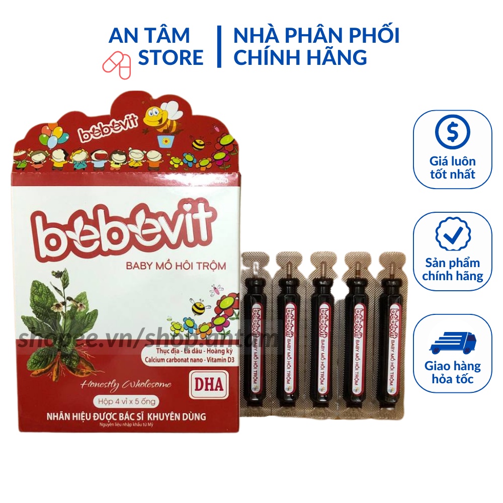 BEBEVIT GIẢM GIÁ MỒ HÔI TRỘM CHO TRẺ HỘP 20 ỐNG