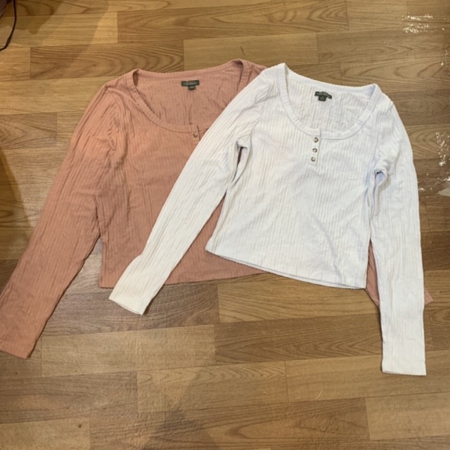 (A197)Áo cotton nữ cổ vuông lỗi
