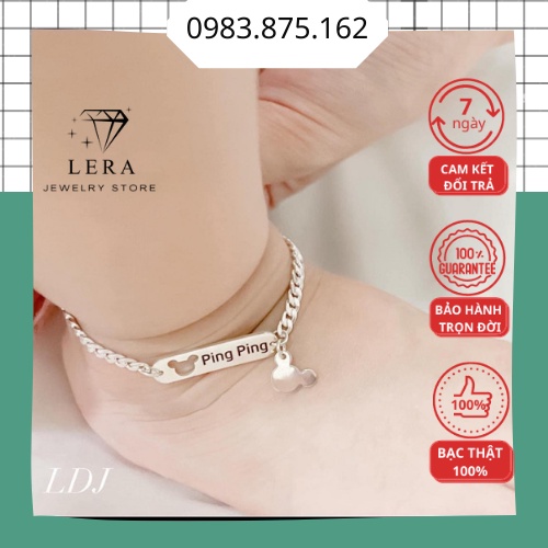Lắc tay lắc chân bạc ta khắc tên khắc chữ cho bé theo yêu cầu, vòng khắc laze bé trai bé gái lấy ngay