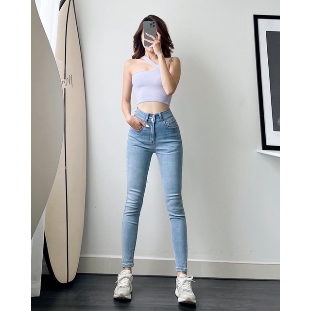 Quần skinny trơn 2 nút cực xinh
