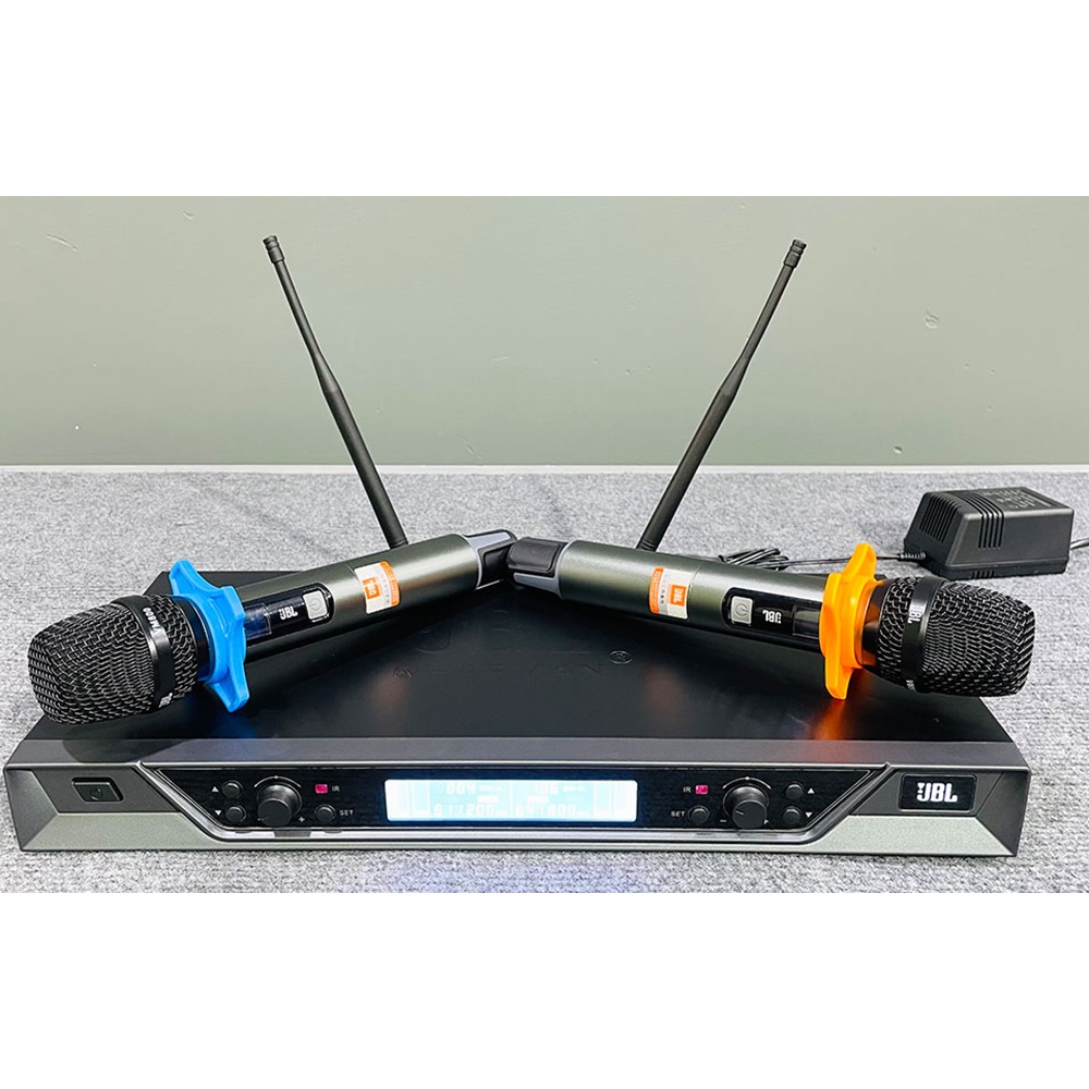Micro karaoke không dây main tím, có tự ngắt và chống hú cực tốt JBL VM800 - Tặng kèm 02 chống lăn - Bảo hành 12 tháng