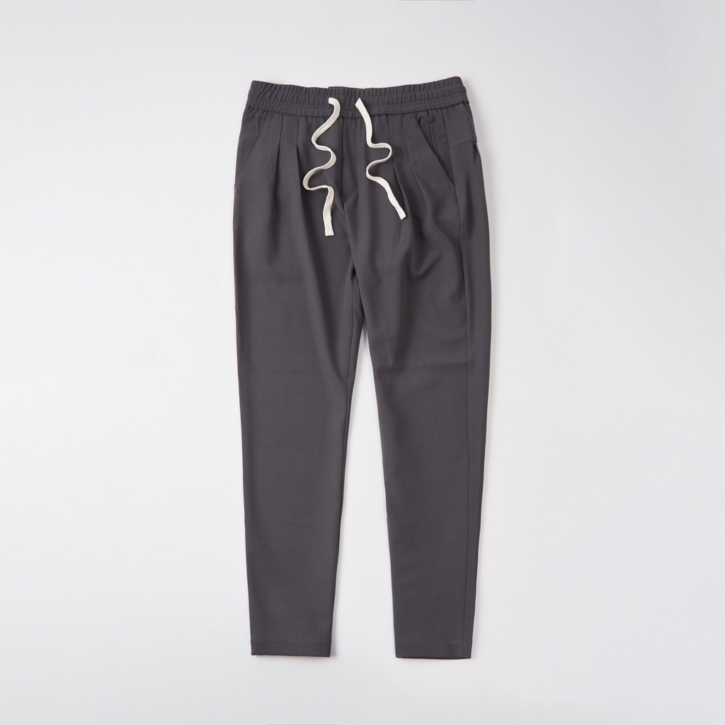 Quần Âu Nam Chun Trơn ATINO Vải Polyester Co Giãn Pha Rayon Thông Thoáng Form Regular QA2.041