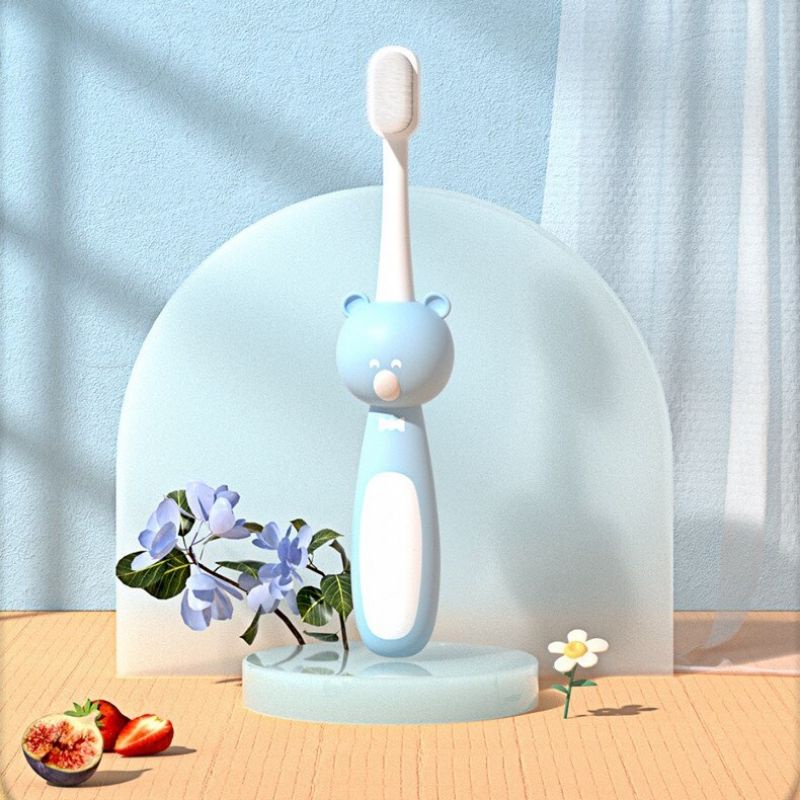 Bàn chải cotton gấu siêu xinh cho bé