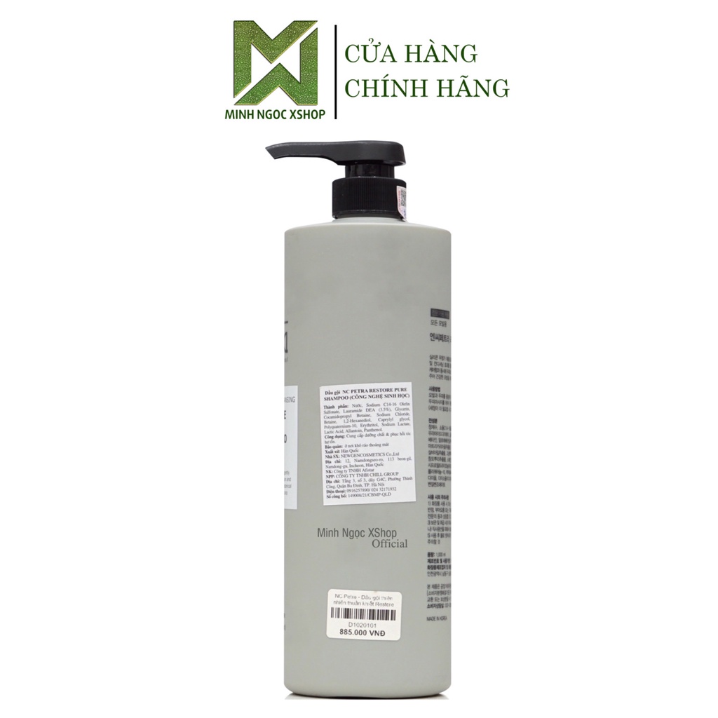 Dầu gội phục hồi công nghệ sinh học Nc Petra Restore Pure 1000ML