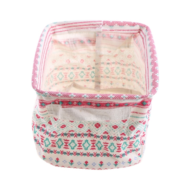 Hộp Đựng Đồ Trang Sức / Mỹ Phẩm Để Bàn Bằng Vải Lanh Chất Lượng Cao