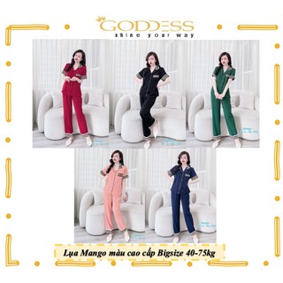 Bộ đồ Pijama Lụa Mango/Tơ tằm 💖 Đồ bộ dài xinh xắn Bigsize 40-75kg cao cấp mềm mịn mát lịm
