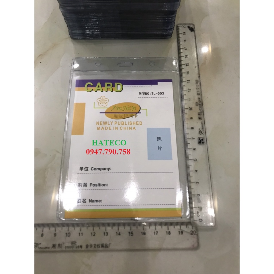 BAO THẺ TÊN 503, DỌC, KT 110*160mm  - Thẻ đeo nhân viên