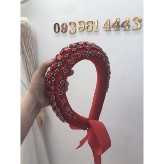 mấn nhung đính đá cô dâu- bờm tóc