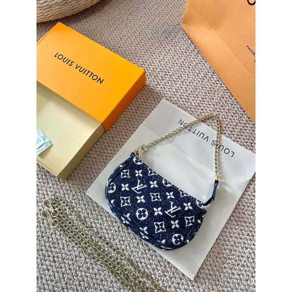 Túi Đựng Mạt Chược mini Lv Dây Đeo Vai Dài 15.9cm XLR8
