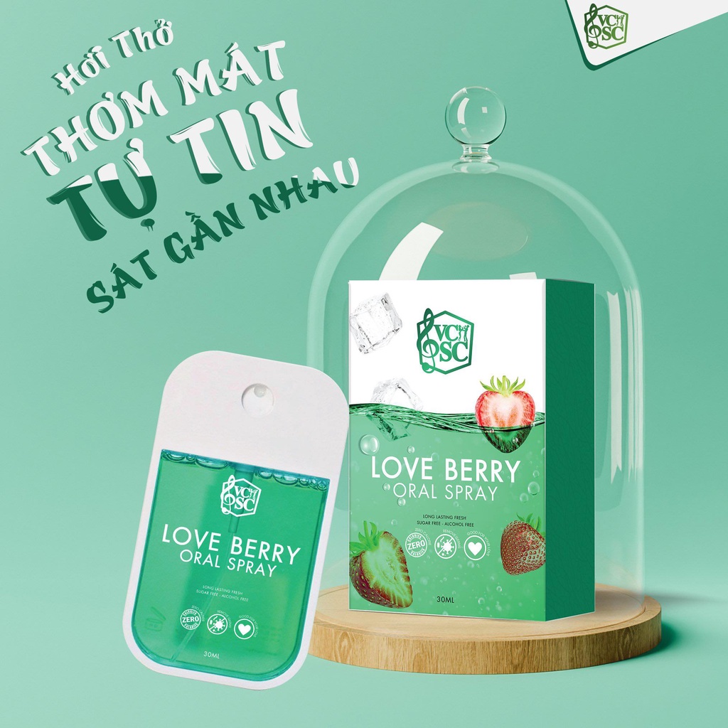 Mẫu Mới Xịt Thơm Miệng Love Berry Oral Spray VCSC