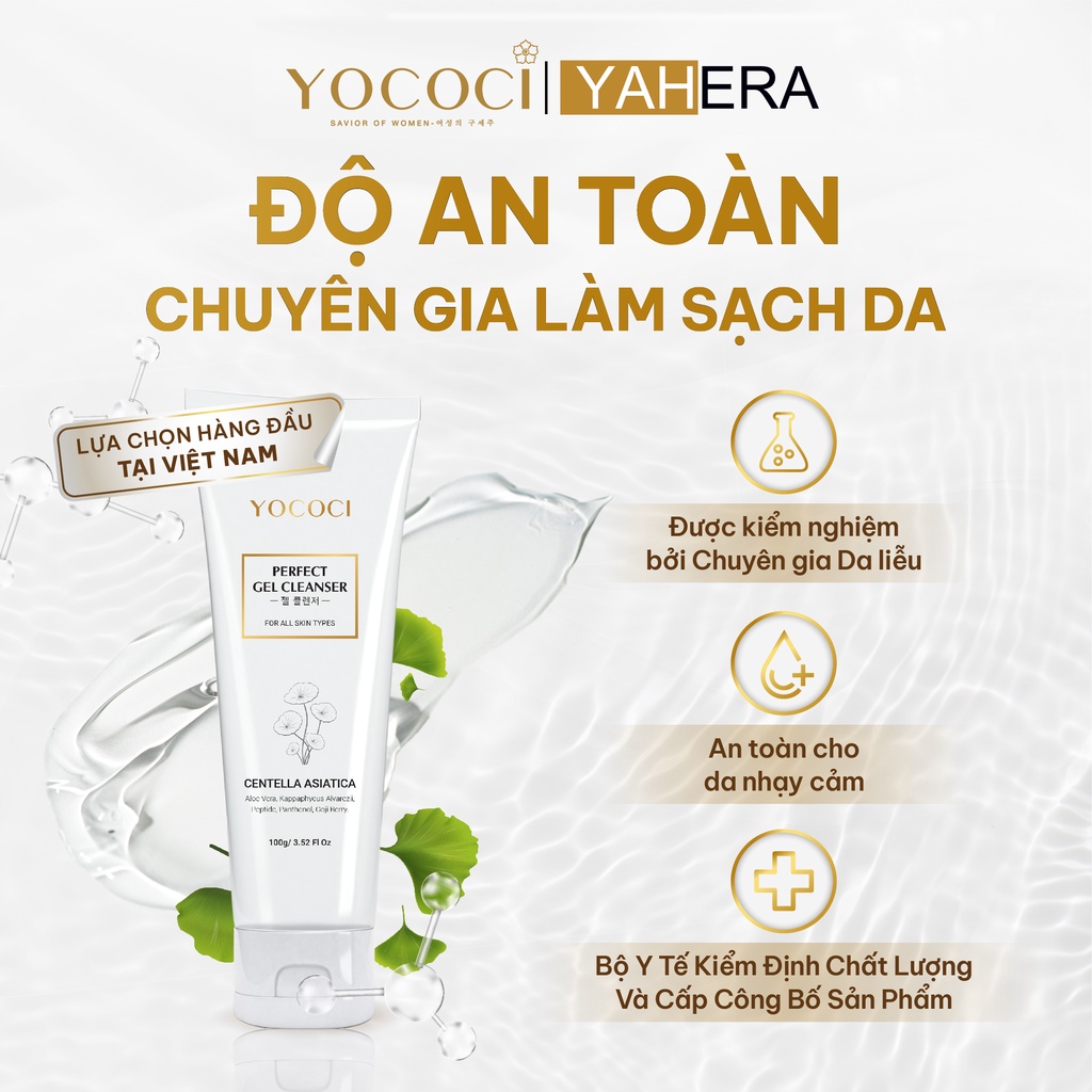 Gel Rửa Mặt YOCOCI Làm Sạch Bụi Bẩn, Dưỡng Ẩm, Ngừa Mụn Perfect Gel Cleanser 100g