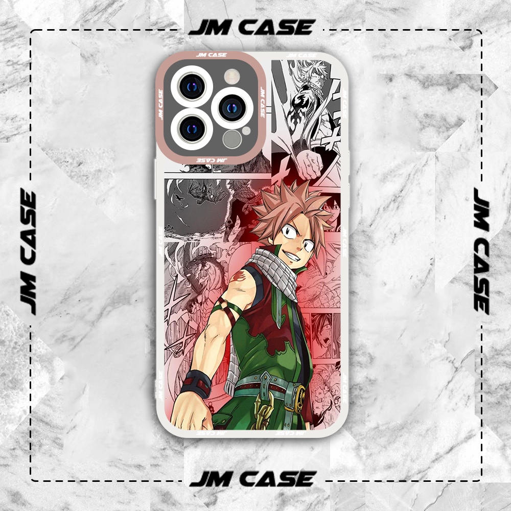 Ốp lưng iphone cạnh vuông JMCase Natsu Dragneel Collage Fairy Tail Manga Anime /8plus/x/xs/11/12/pro/max/plus/promax
