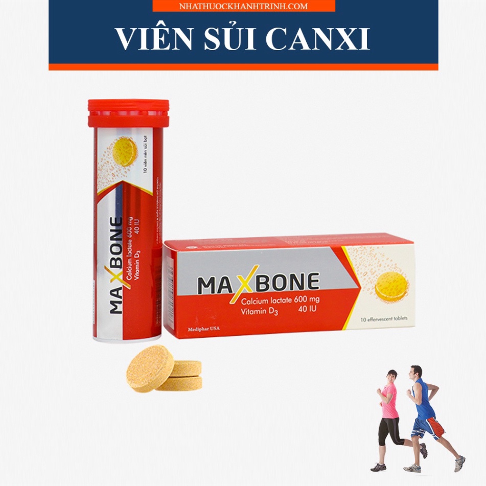 (Tuýp 10 viên) Viên sủi MAXBONE - Bổ sung canxi và vitamin D3