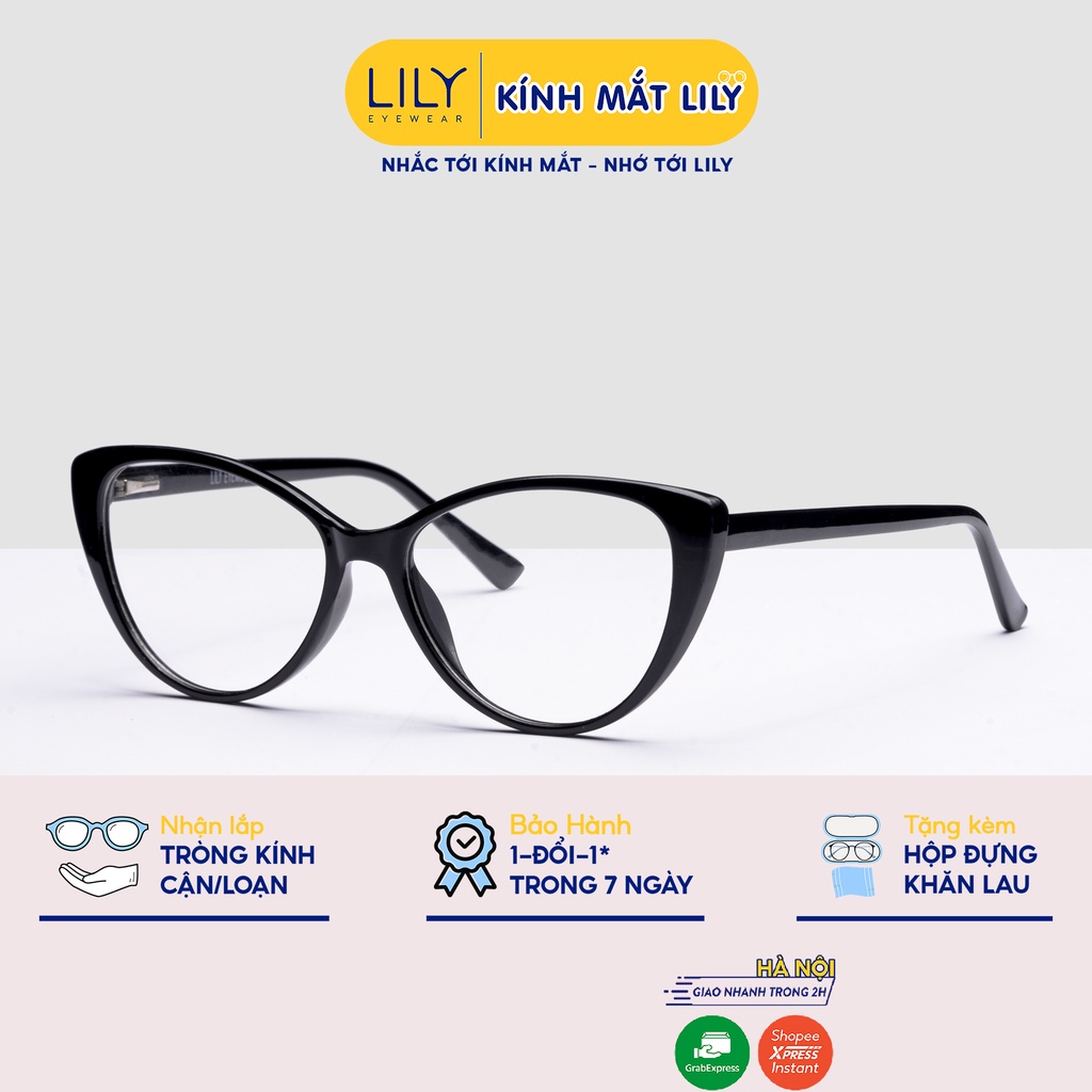 Gọng kính mắt mèo nữ LILYEYEWEAR chất liệu cao cấp kiểu dáng mới lạ thời trang C0012