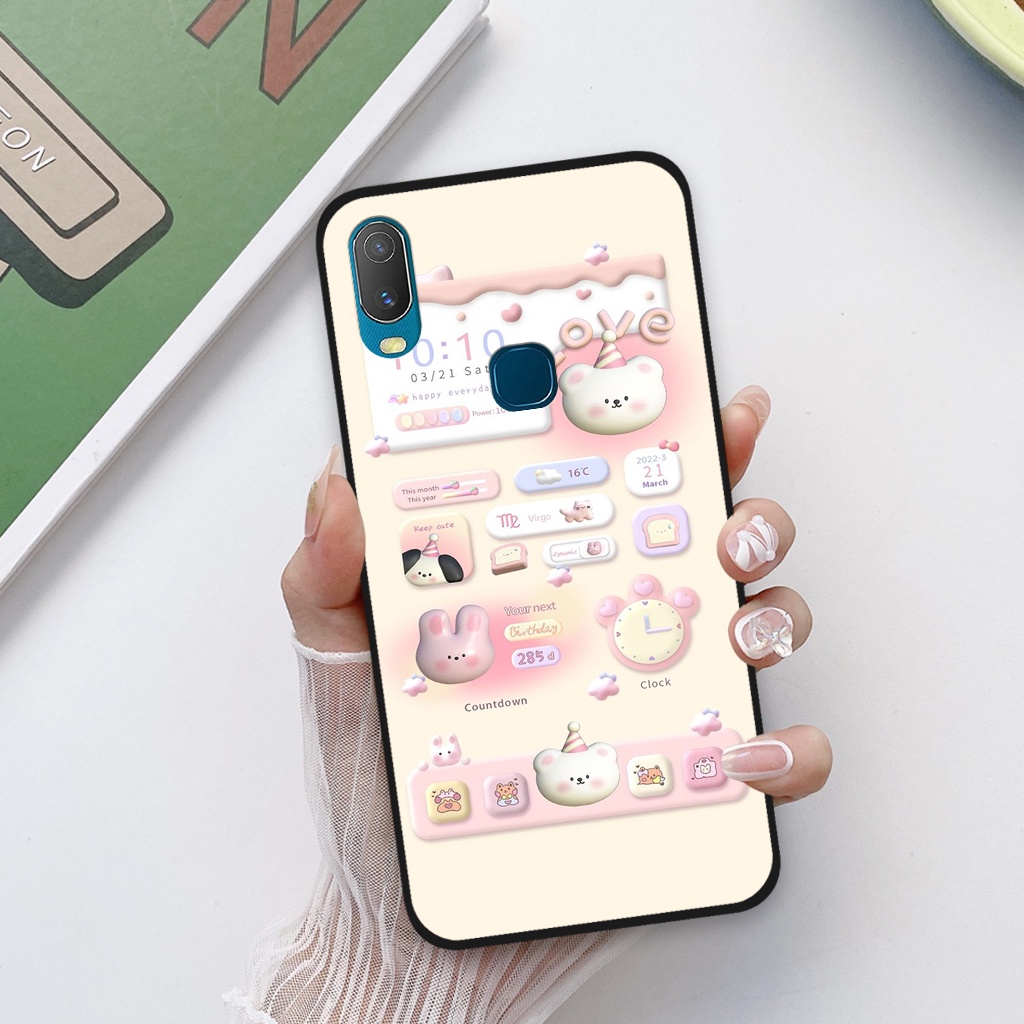 Ốp lưng Vivo Y11 / Vivo 1906 con vịt 3D đáng yêu, mèo kẻ caro dễ thương