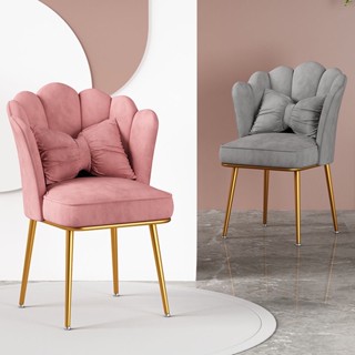 Ghế Ngồi Trang Điểm Cánh Hoa Kèm Nơ Cao Cấp - Ghế Decor Spa, Makeup, Bar Làm Nail