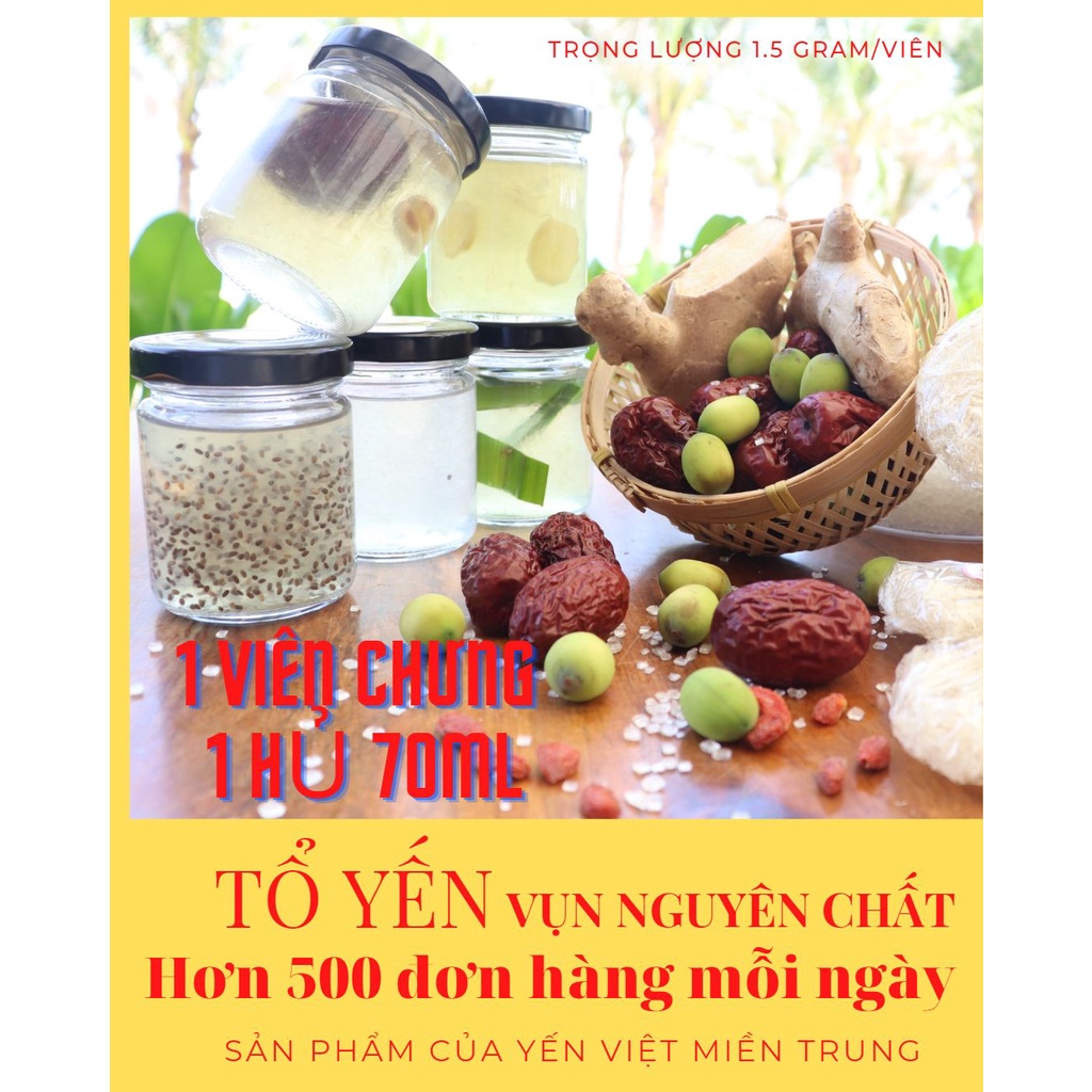 Yến vụn giá rẻ 💖 FREESHIP 💖 VIÊN TỔ YẾN VỤN ĐÃ LÀM SẠCH 2 VIÊN - 3GRAM