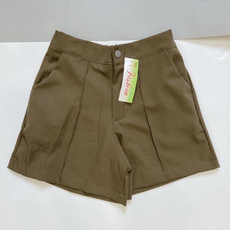 Quần đùi nữ vải lưng cao cạp chun co giãn | BigBuy360 - bigbuy360.vn