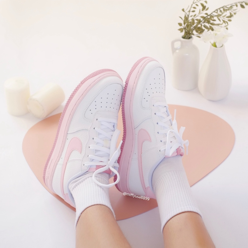 Giày Nike Air Force 1 White Black  🔴Chính Hãng🔴 Giày Sneaker Thể Thao Nike AF1 Màu Trắng Đen - Simple Sneaker