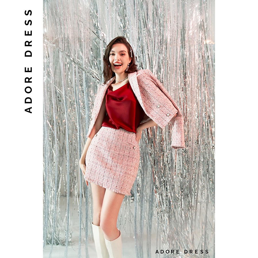 Áo khoác blazer tweed 2 hàng khuy 2 màu 2BL2003 ADORE DRESS