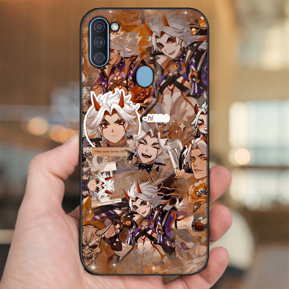 Ốp lưng Samsung A11, M11 viền đen in hình Arataki Itto Genshin Impact