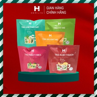 Trọn Bộ Trà Thảo Mộc Cao Cấp Thiên Nhiên Đẹp Da Giảm Cân Đẹp Dáng Thanh Lọc Giải Nhiệt Hemilys Tea - 5 Gói (15g)