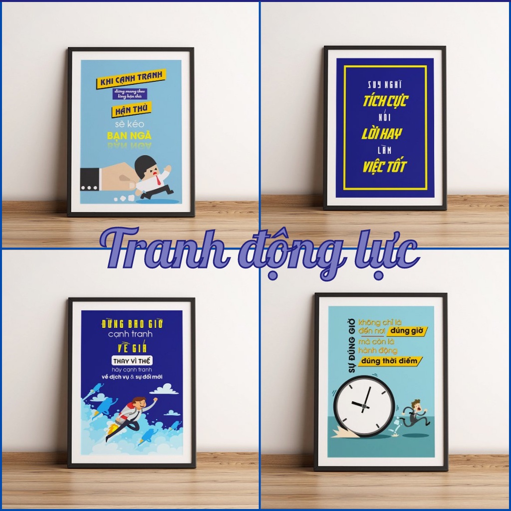 Tranh slogan, Tranh động lực treo văn phòng giúp nâng cao tinh thần làm việc, thể hiện văn hóa doanh nghiệp | 3H