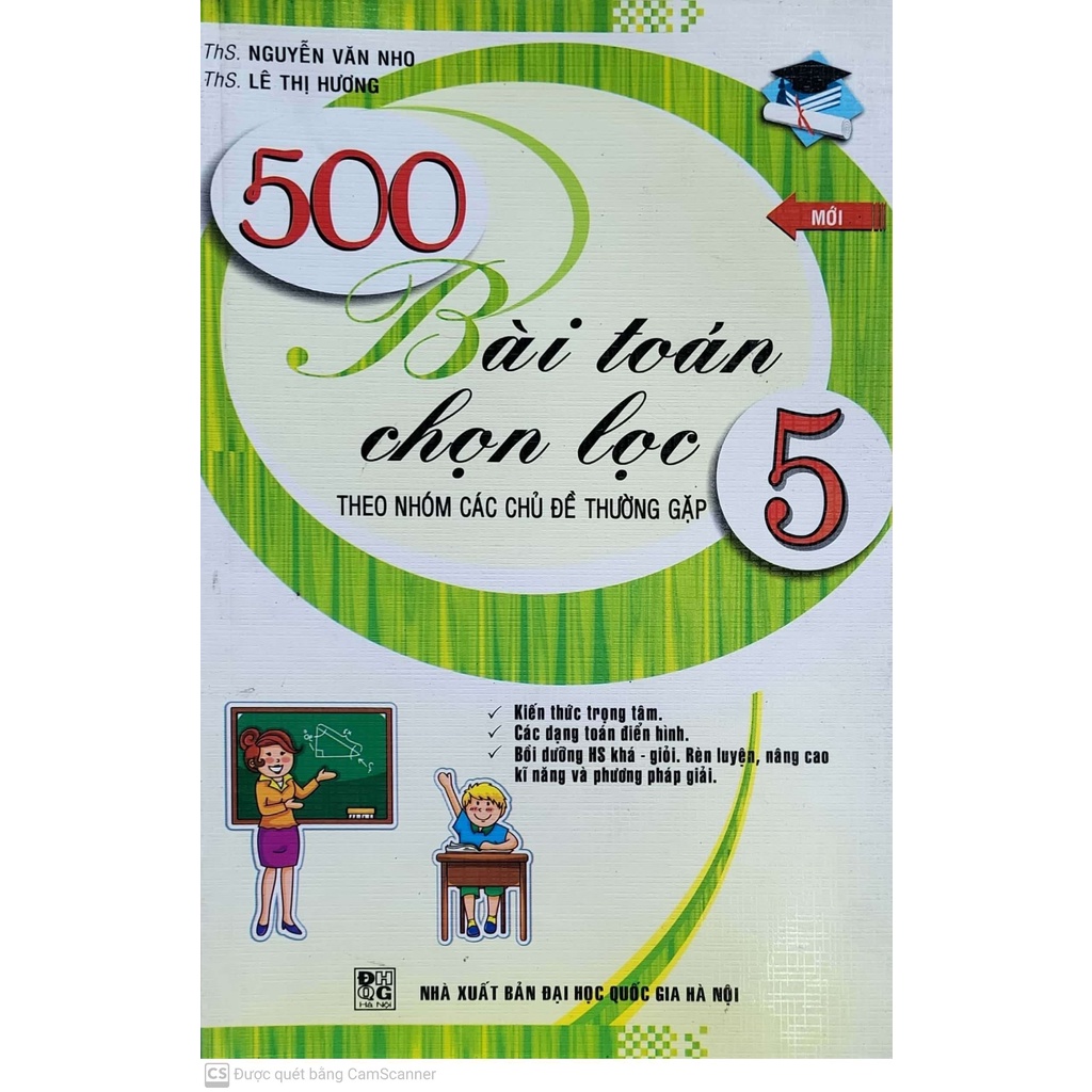 Sách - 500 bài toán chọn lọc theo nhóm các chủ đề thường gặp lớp 5 - Nguyễn Văn Nho