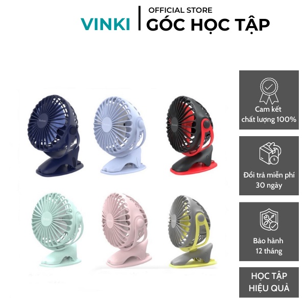 Quạt tích điện Yoobao 6400 mah Chính Hãng kẹp sạc mini FREESHIP cầm tay 4 cấp gió (BH 12 tháng)