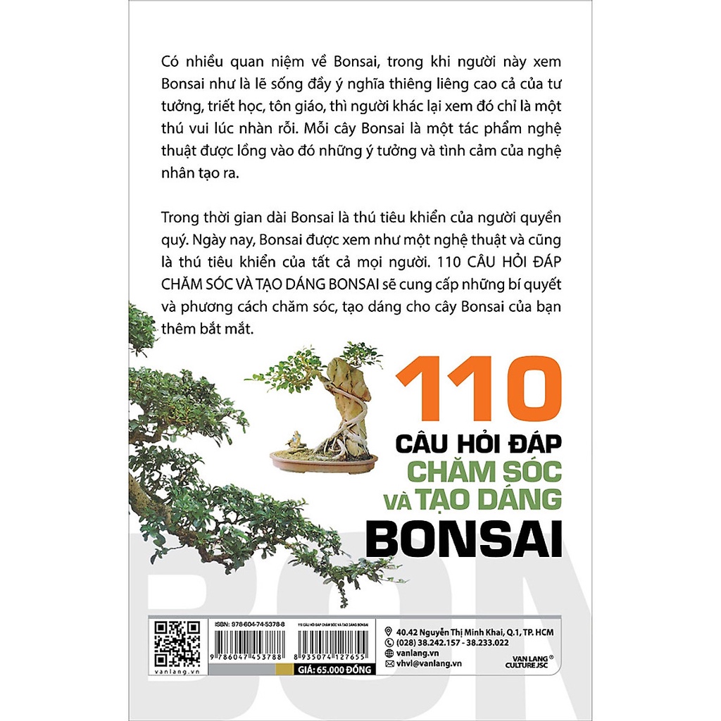 Sách - 110 Câu Hỏi Đáp Chăm Sóc Và Tạo Dáng Bon Sai