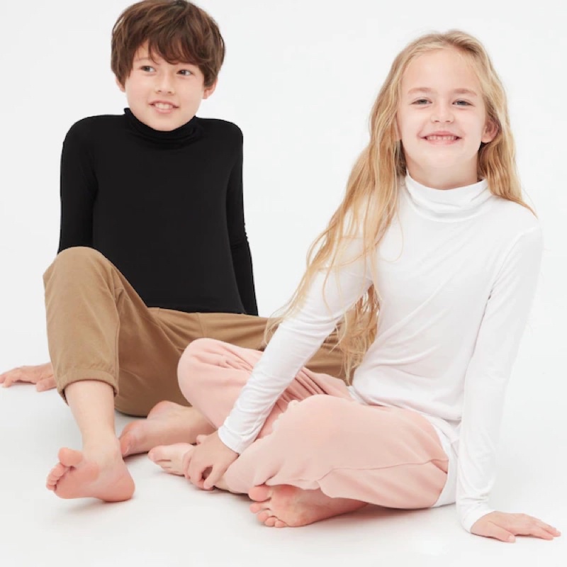 Quần áo giữ nhiệt trẻ em Uniqlo cổ lọ heattech ( dòng thường)