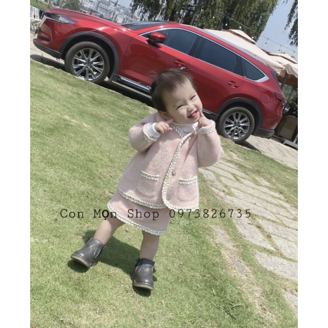 Set len lông thỏ cho bé gái