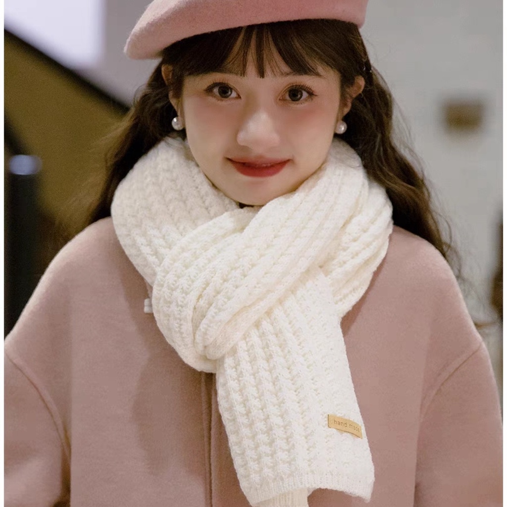 Khăn Choàng Cổ Dệt Kim Giữ Ấm Mùa Đông Phong Cách Hàn Quốc Cho Cặp Đôi