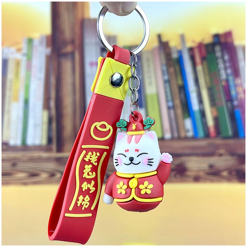 Móc Khóa Cao Su Mềm Hình Búp Bê Hoạt Hình Mới