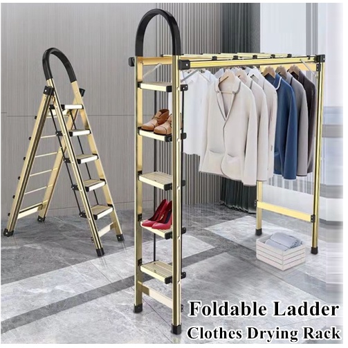 Giàn Phơi Quần Áo và Thang Thông minh xếp gọn Drying Ladder Hợp Kim Nhôm 🎤🎤🎤🎤