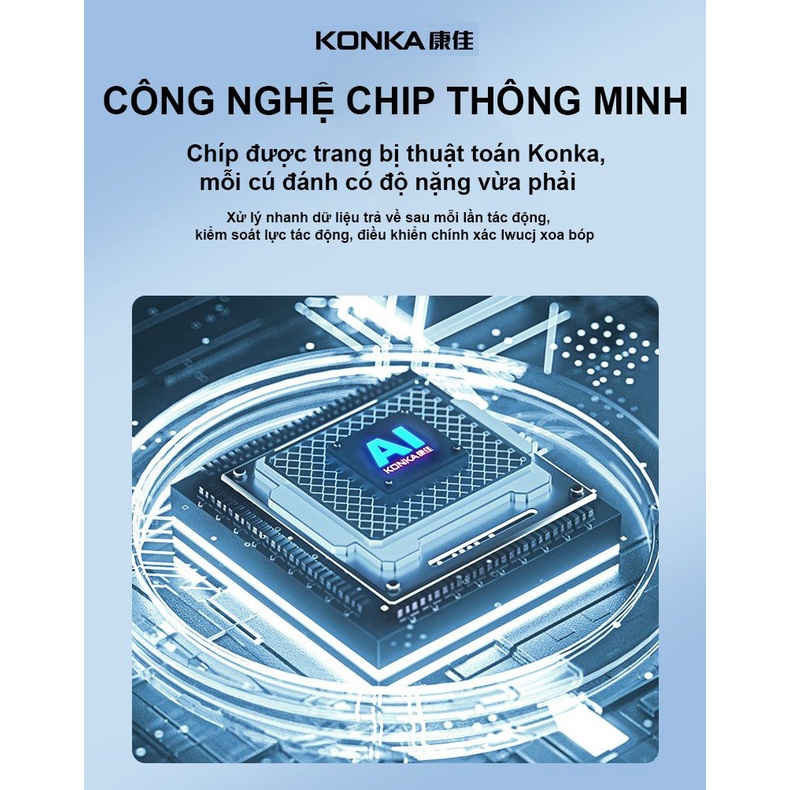 Máy Massage Cầm Tay Cao Cấp KONKA A7 - Bản Nâng Cấp Cho Vận Động Viên, Gymmer , Người Tập Thể Thao Chuyên Nghiệp