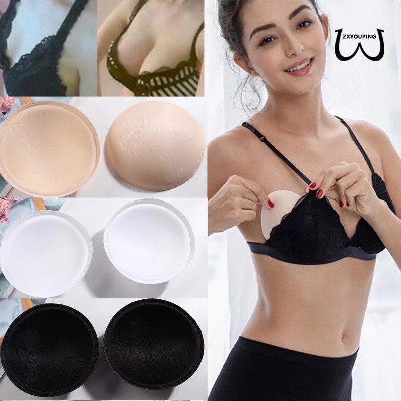 Zxyouping 5 Cặp Bọt Biển Đẩy Lên Miếng Lót Áo Ngực Tròn Thoải Mái, Miếng Lót Ngực Đẩy Lên Có Thể Tháo Rời Cho Nữ Bikini, Áo, Áo Ngực Thể Thao, Đồ Bơi, Áo Lót Áo Ngực Tăng Cường, Ngực