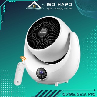Quạt sưởi mini để bàn AUX tiết kiệm năng lượng, Máy sưởi xoay 4 chiều thông minh kèm điều khiển từ xa