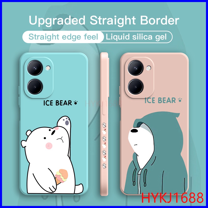 Ốp lưng Realme C33 Ốp Điện Thoại tpu Silicon Hình Gấu Và Mũ Cho Realme C33 HBX