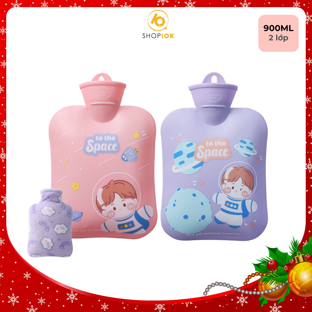 Túi chườm nóng lạnh SHOP10K giảm đau bụng kinh, túi chườm giữ ấm hạ sốt 900ml - SP004093