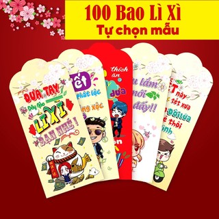 Sỉ 50 - 100 Bao Lì Xì Tết Quý Mão 2023 Đẹp (NHẮN TIN SHOP ĐỂ CHỌN MẪU), CóTặng Kèm Túi Bóng Kính
