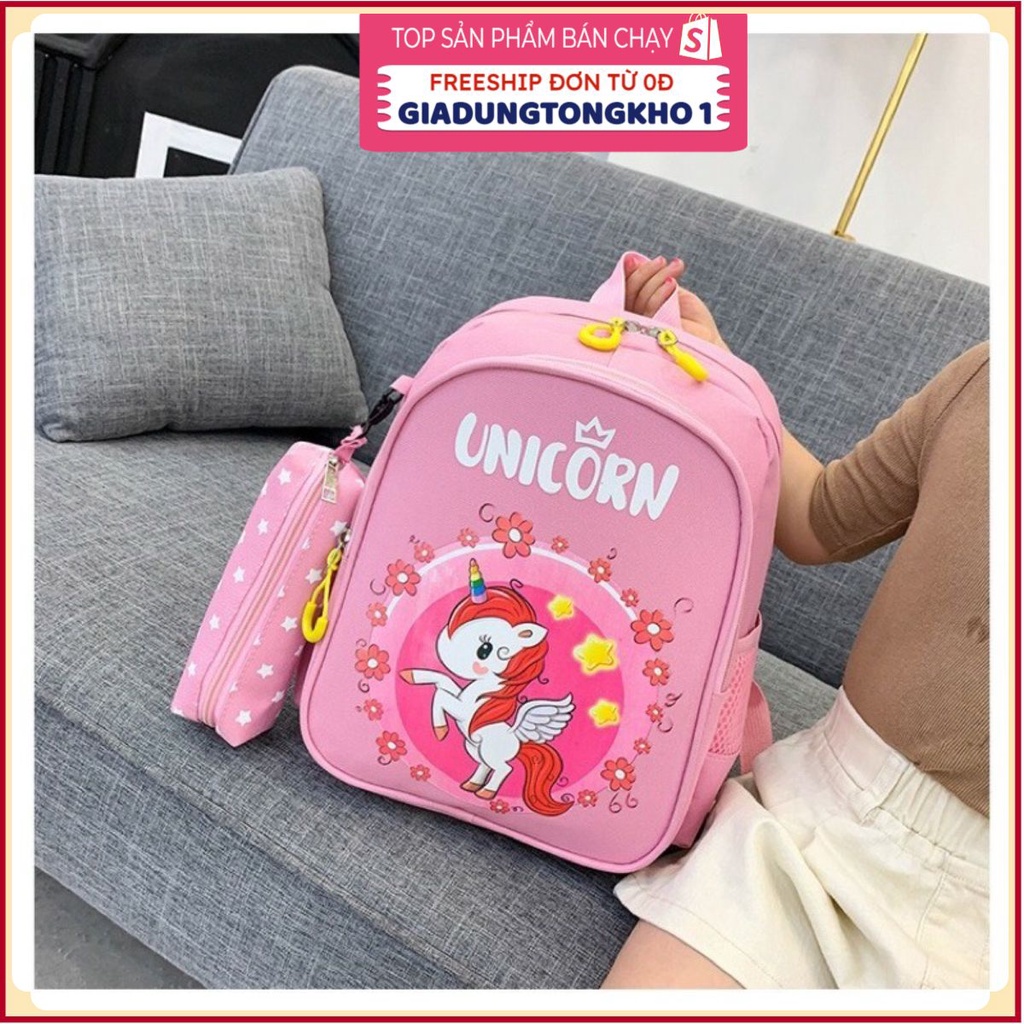 (Bán Buôn Sỉ) Balo hình kỳ lân và khủng long đáng yêu cho bé gái bé trai 2-6 tuổi T2