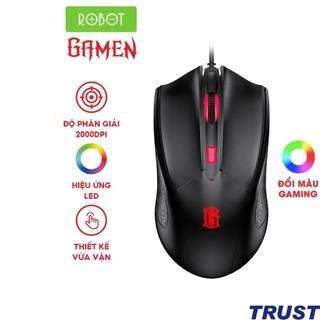 Chuột máy tính gaming ROBOT Gamen GM100 chuột gaming đèn Led RGB 2000 dpi di chuột chuẩn xác chuyên game