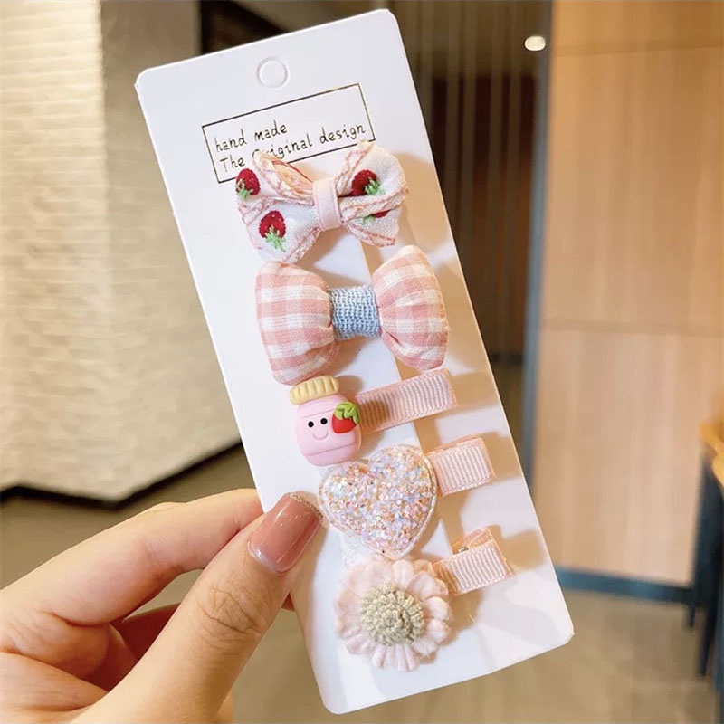Set 5 Kẹp Tóc Dễ Thương Cho Bé Gái