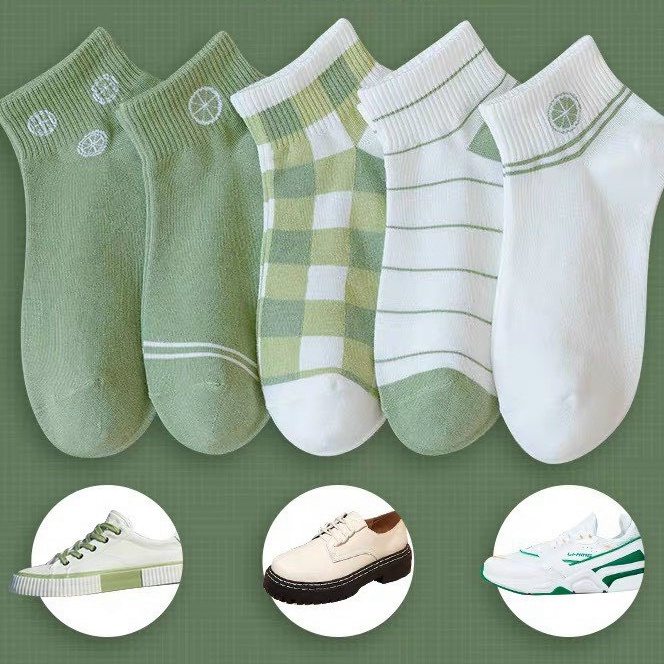 Vớ tất nữ cute chất cotton mềm màu xanh quả bơ - TN02