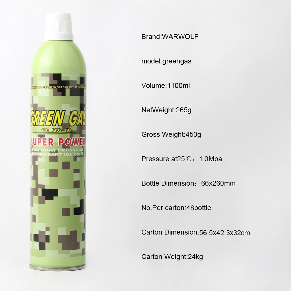 Bình khí Warwolf Green Gas Camo 10kg