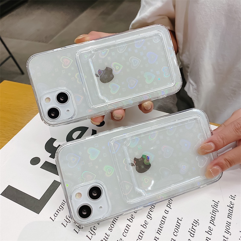 Ốp Điện Thoại Trong Suốt Màu Laser Thời Trang Dễ Phối Đồ Cho Iphone 11 max 12 13Pro 14Izw3