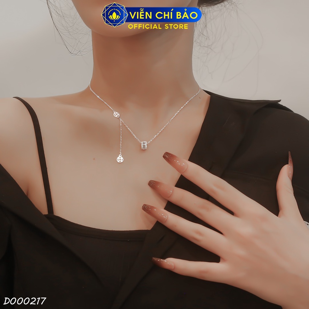 Dây chuyền bạc nữ kim tiền new chất liệu bạc 925 thời trang phụ kiện trang sức Viễn Chí Bảo D000217