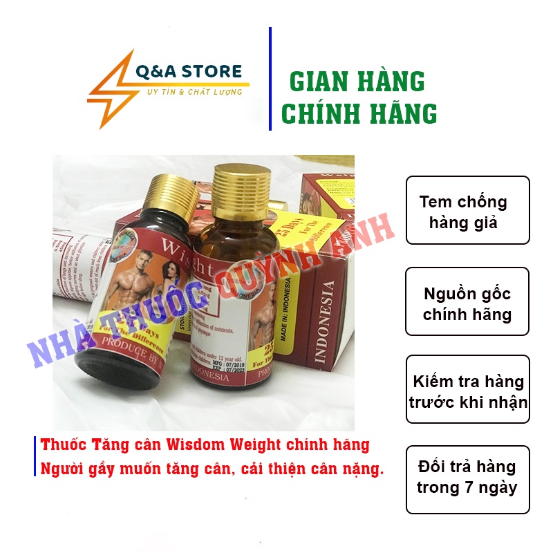 WISDOM WEIGHT VIÊN UỐNG TĂNG CÂN VITAMIN CHÍNH HÃNG INDONESIA