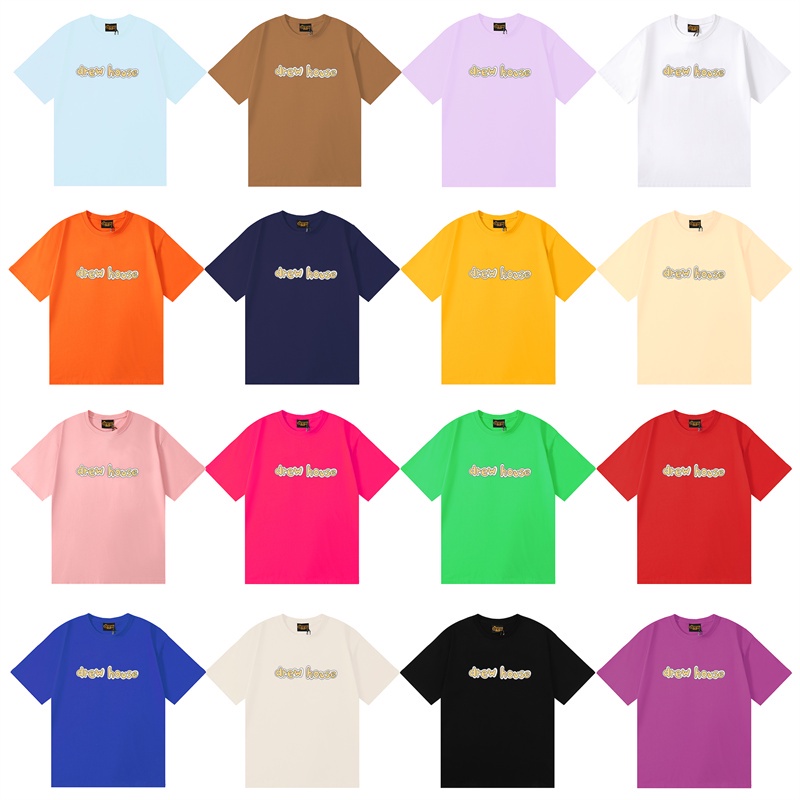 Áo Thun Ngắn Tay Dáng Rộng In logo Khẩu Hiệu Đơn Giản Thoải Mái Nhiều Màu Thời Trang